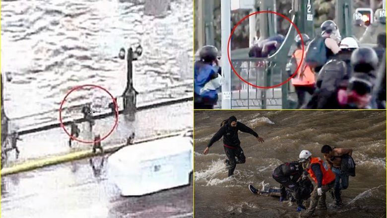 Kamerat kapin momentin tronditës – polici kilian shihet duke hedhur një protestues 16-vjeçar nga një urë