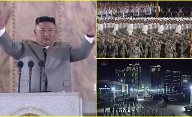 Ceremonia ‘sekrete’ që u zhvillua në orët rreth mesnatës: Dalin pamjet e para të paradës ushtarake të ‘udhëhequr’ nga Kim Jong Un