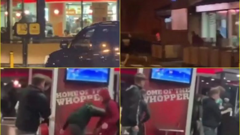 Përleshje masive në një “Burger King” në Britani, një viktimë ‘goditet me çekan’ para dëshmitarëve të shokuar