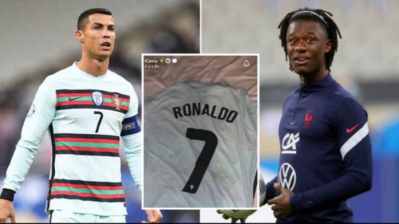 Reagimi i Camavingas kur pranoi fanellën e Ronaldos është bërë viral në internet: Nuk do ta pastroj asnjëherë