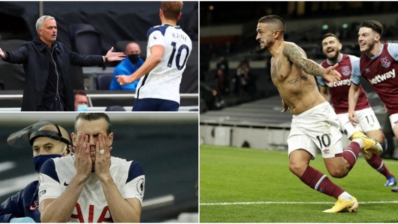 Turpërohet Tottenhami i Mourinhos: Shënuan tre gola për 16 minuta – pranuan tre sosh në mënyrë skandaloze ndaj West Hamit
