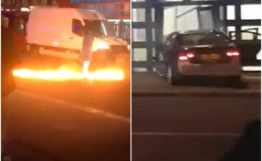Përplaset me veturë në stacionin e policisë, tenton edhe t’i vë zjarrin – policia britanike arreston një burrë
