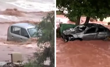 Pamje rrëqethëse nga Kreta, shirat e rrëmbyeshëm dhe rrëshqitja e dheut shkaktojnë kaos në Greqi – gjendje e jashtëzakonshme në dy qytete