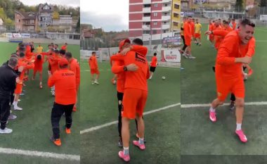 Festë te Ballkani, trajneri dhe bashkëlojtarët e urojnë Mirlind Dakun për ftesën nga Kosova