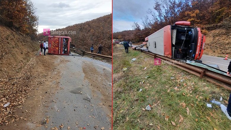 Vetaksidentohet autobusi i linjës Gjilan-Prishtinë, lëndohen katër persona