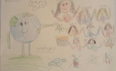 Përmes vizatimeve, 6-vjeçarja nga Prishtina tregon si e sheh botën në kohën e pandemisë