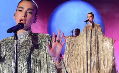 Dua Lipa rrëmben vëmendje me fustanin e veçantë në “The Graham Norton Show”