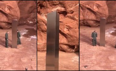 Një monolit misterioz ‘jashtëtokësor’ gjendet në mes të shkretëtirës
