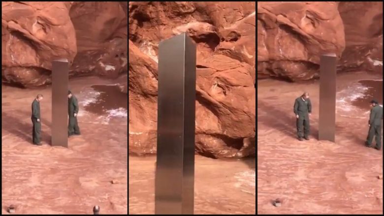 Një monolit misterioz ‘jashtëtokësor’ gjendet në mes të shkretëtirës