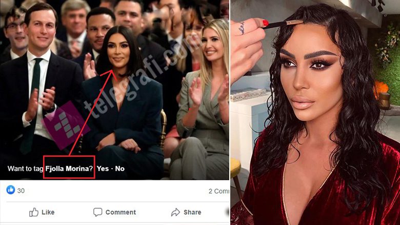 Facebooku nuk ‘di’ të dallojë Fjolla Morinën nga Kim Kardashian, skaneri i rrjetit social detekton si të ngjashme fytyrat e tyre