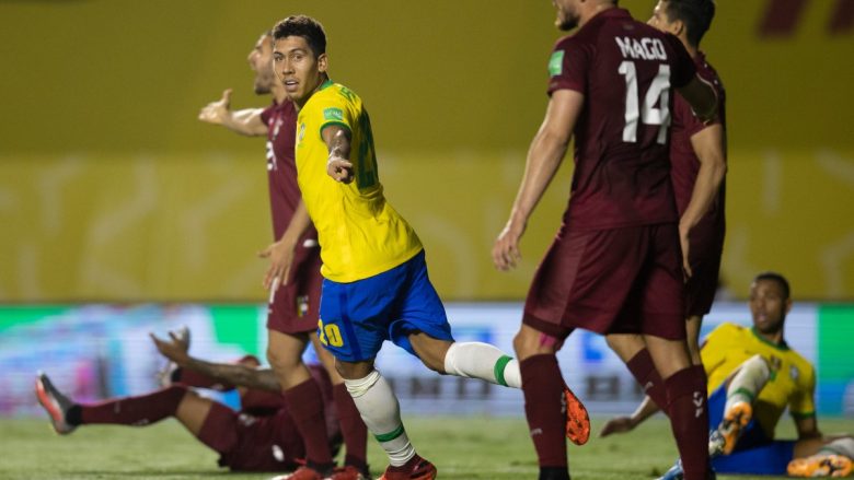 Firmino hero për Brazilin, triumf minimal ndaj Venezuelës