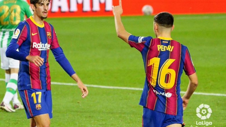 Me golin ndaj Real Betisit, Pedri bëhet golashënuesi i katërt më i ri në historinë e Barcelonës në La Liga