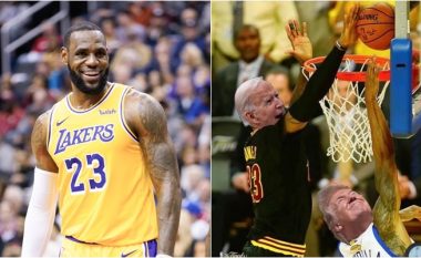 LeBron James me një foto montazh feston fitoren e Biden ndaj Trump