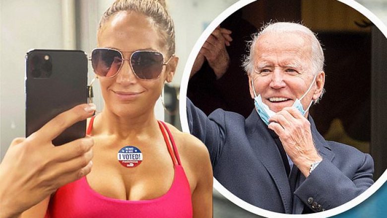 Përmes një fotografie atraktive nga palestra, Jennifer Lopez thotë se votoi Joe Biden ndërsa inkurajoi fansat të kryejnë obligimin qytetar