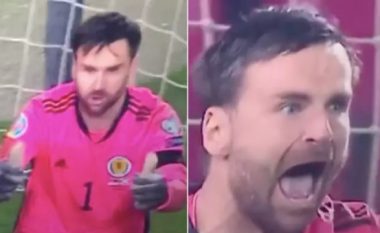 David Marshall bëri një pritje të shkëlqyeshme të penalltisë për ta dërguar Skocinë në Euro 2020, por reagimi epik ‘vodhi gjithë shfaqjen’