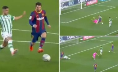 Messi bëri një ‘mashtrim’ të pabesueshëm ndaj portierit dhe një mbrojtësi të Betisit për të lejuar Griezmannin të shënojë në portën e zbrazët