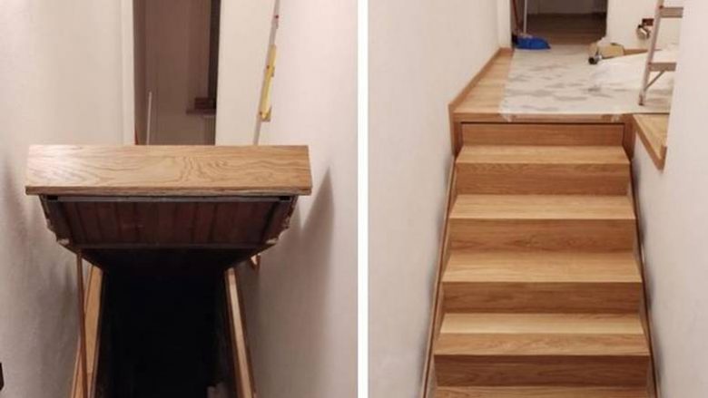 Zbulimi i ‘birucës’ në shtëpi: Pasi i ngrenë shkallët lart gjetën një dhomë të fshehtë