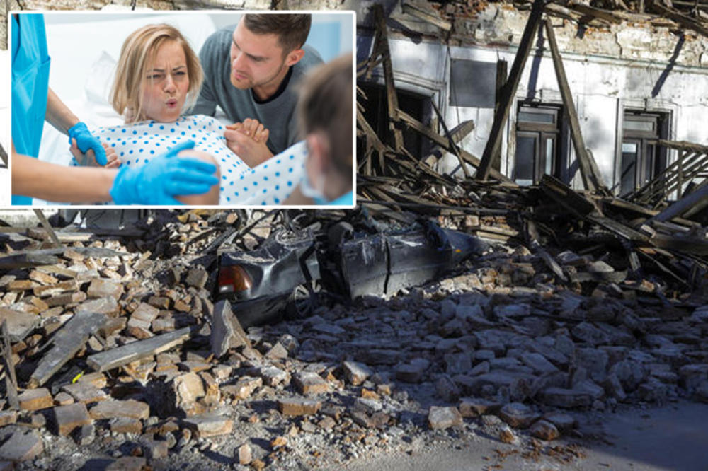 Solli në jetë foshnjën në momentin që tërmeti i fuqishëm goditi qytetin kroat Sisk