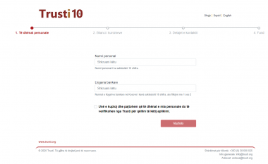 Rikthehet ueb-faqja e Trustit, qytetarët mund të aplikojnë për të tërhequr 10 përqindëshin