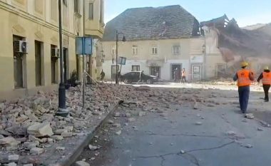 Imazhe të shkrepura nga ajri, pasojat e tërmetit të fuqishëm në Kroaci