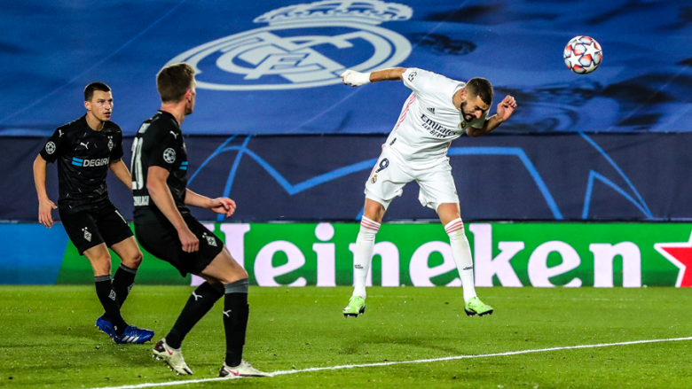 Pjesa e parë, Real Madrid  2-0 Borussia M’gladbach: Benzema po i dërgon drejt fitores  Los Blancos