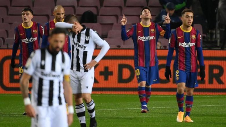 Notat e lojtarëve: Barcelona 1-0 Levante, shkëlqeu Messi