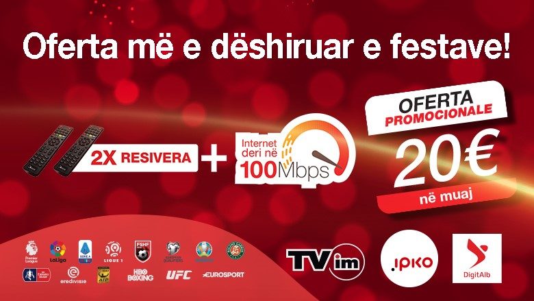 IPKO sjell pakon Promocionale (TV + Internet), prej vetëm 20 euro në muaj