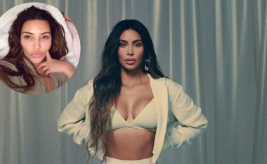 Kim Kardashian shfaq strukturën natyrale të lëkurës pa grim