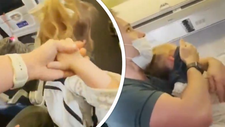 Familja dëbohet nga fluturimi – vajza dy vjeçare nuk vendos maskën