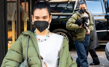 Dua Lipa shkëlqen me dukjen gjatë shëtitjes me qenin e saj në New York