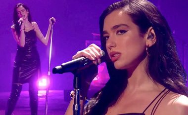 Dua Lipa dukej e mahnitshme në fustan lëkure, ndërsa interpretoi hitet e saj në performancën për “Pandora Live”