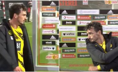 Nuk përmbahet Hummels – godet me grusht pjesën ku zhvillohen intervistat pas humbjes së Dortmundit