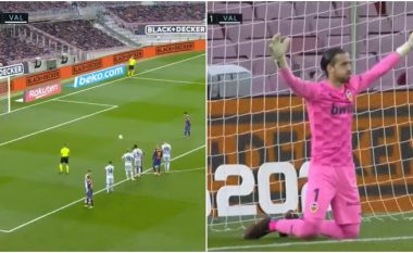 Rituali i çuditshëm i portierit të Valencias: Fillimisht u gjunjëzua dhe më pas i priti penalltinë Messit