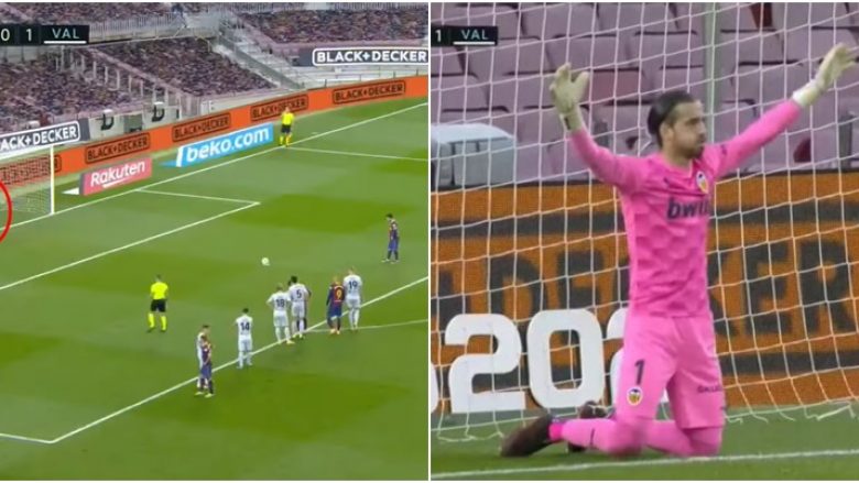 Rituali i çuditshëm i portierit të Valencias: Fillimisht u gjunjëzua dhe më pas i priti penalltinë Messit
