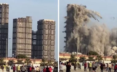 Gjithçka zgjati vetëm 10 sekonda: Momenti i shkatërrimit të katër kullave 144 katëshe në Abu Dhabi