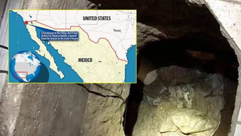 Muratori meksikan ndërtoi një tunel të fshehtë midis shtëpisë së tij dhe të së dashurës së martuar – që u zbulua nga burri i saj