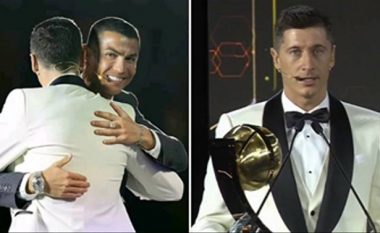 Ronaldo fitoi çmimin e lojtarit të vitit dhe ia 'dhuroi' Lewandowskit në një veprim spektakolar