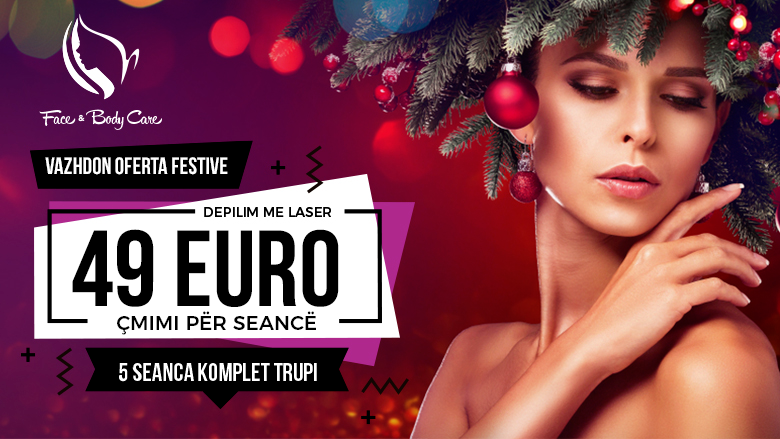 Vazhdon oferta e shumë kërkuar për depilim TOTAL – depilimi me laser vetëm 49 EURO për seancë!
