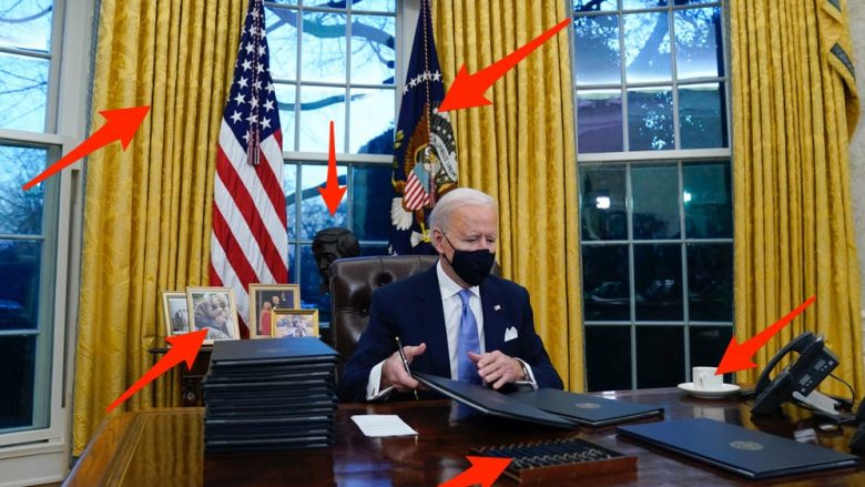 U përfol shumë për dekorimin e Zyrës Ovale, kuptimi i gjësendeve që Joe Biden i ka vendosur në Shtëpinë e Bardhë