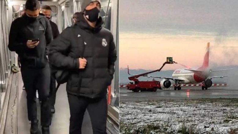 Lojtarët e Real Madridit mbetet të bllokuar për pesë orë në aeroport shkaku i borës