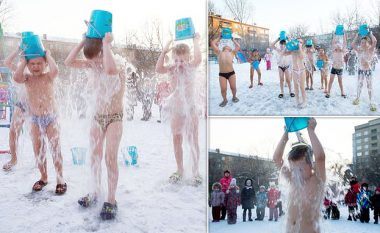 Shkolla fillore në Siberi, aty ku nxënësit lahen në ujërat e ngrira