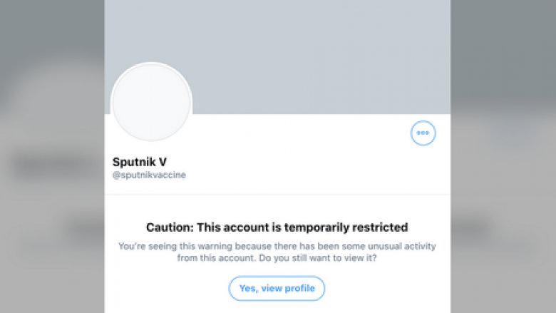 Twitter suspendon llogarinë e vaksinës ruse ‘Sputnik V’