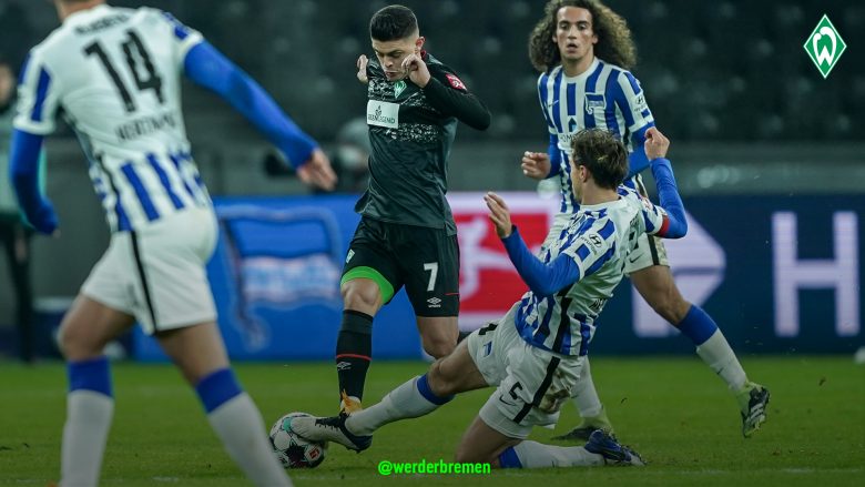 Milot Rashica luan 39 minuta në fitoren e thellë të Werder Bremen ndaj Hertha Berlin