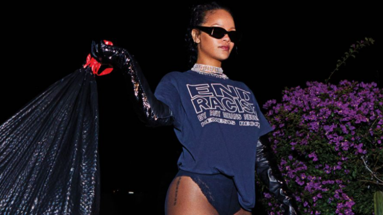 Rihanna festoi inaugurimin e Biden me një fotografi ku shfaqet duke hedhur thasë me mbeturina