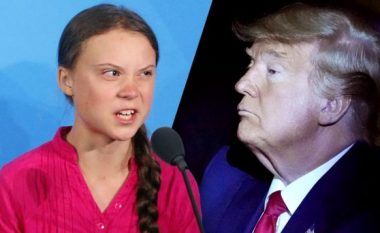 Greta Thunberg tallet me Donald Trumpin gjersa presidenti po largohej nga Shtëpia e Bardhë