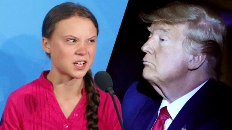 Greta Thunberg tallet me Donald Trumpin gjersa presidenti po largohej nga Shtëpia e Bardhë