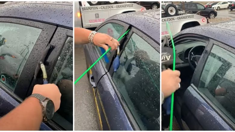 Mbyll derën dhe harron çelësat brenda, kanadezi tregon metodën e pazakontë të hapjes së veturës – e hap pa i shkaktuar as dëmin më të vogël