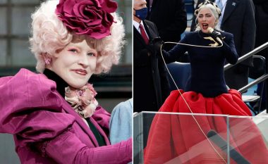 Veshja e Lady Gagas në inaugurimin e Biden krahasohet me “Hunger Games”
