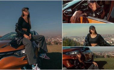 Kristina Baki – modelja shqiptare duket magjepsëse duke pozuar para Renault Captur