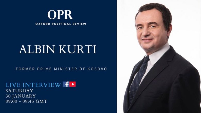 Albin Kurti të shtunën ligjeron në Oxford Political Review